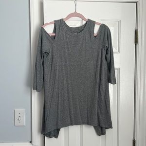 Aerie cut shoulder, open back, long sleeve